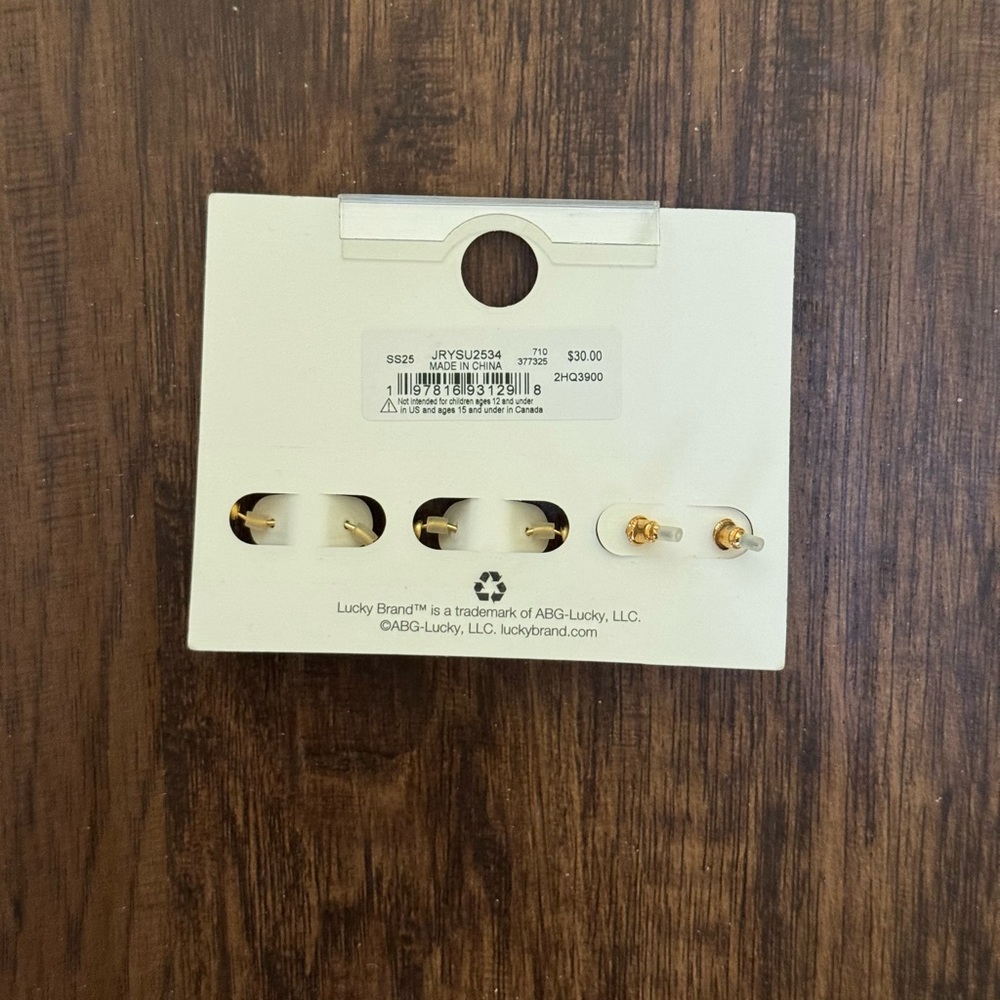 Lucky Brand matte mink Earrings set - Picture 5 of 7